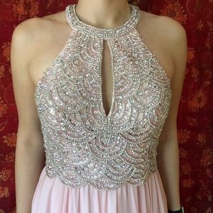 Sparkly Dusty Rose Bridesmaid Dress